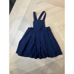 Bonpoint - Navy Overall Suspenders Dress - 3A